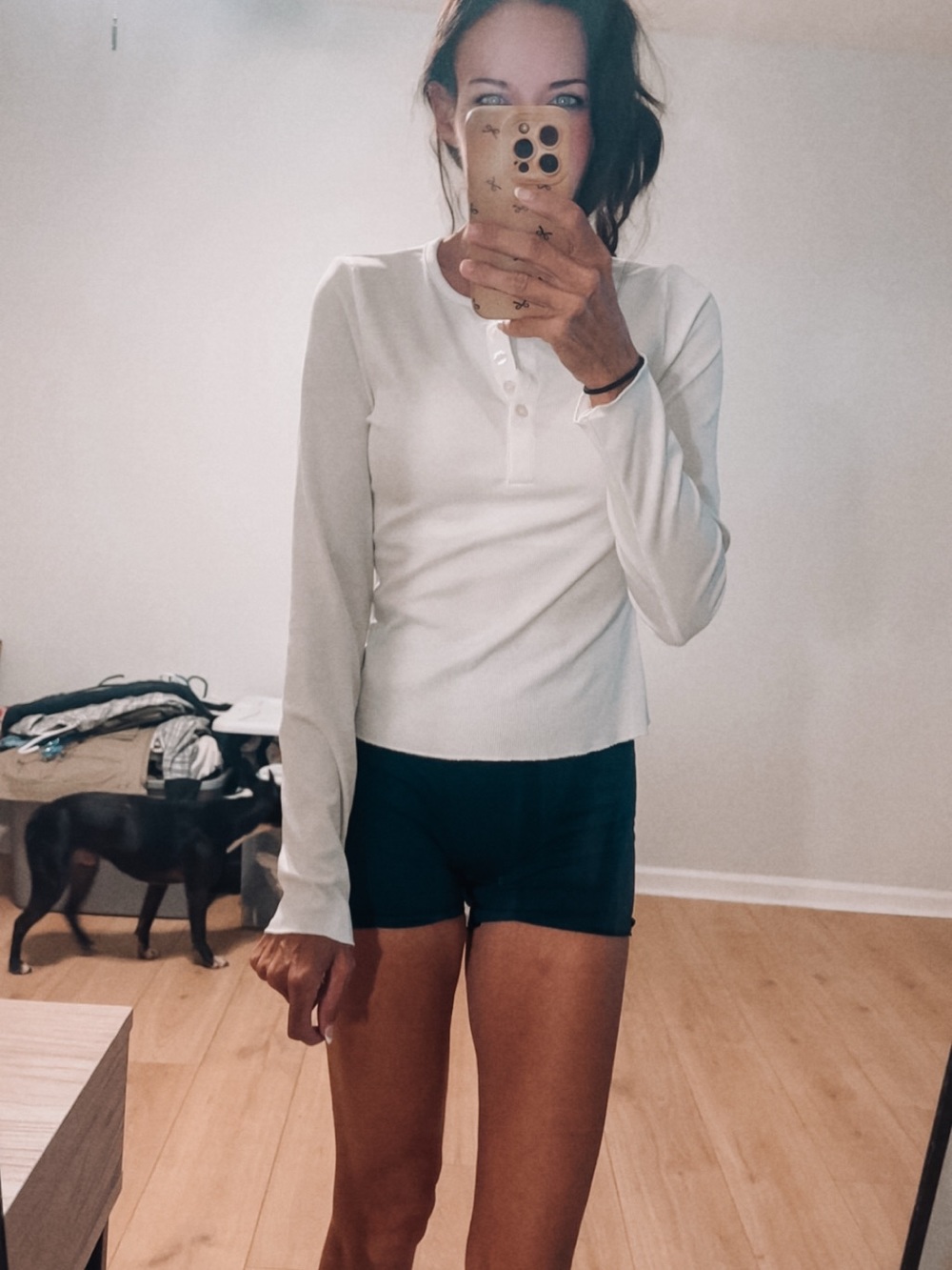 basic white ribbed tee - Picture 2 of 2